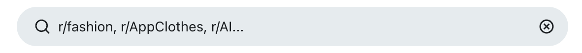 Reddit search bar